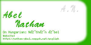 abel nathan business card